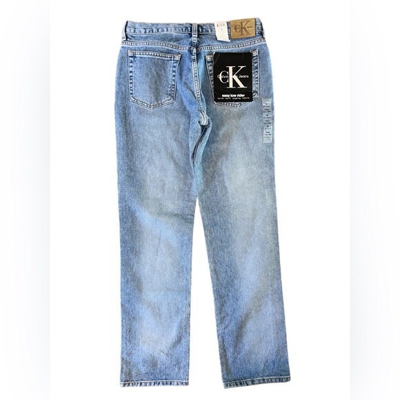 NWT Y2K CALVIN KLEIN JEANS. Easy low rider size 9 Jr. straight leg button fly - Picture 3 of 5